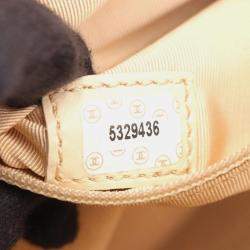 Pre Owned Chanel Coco Mark Beige Calfskin Tote Bag