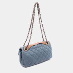 Pre Owned Chanel  In-The-Mix Medium Blue/Brown Leather Shoulder Bag