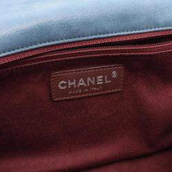 Pre Owned Chanel  In-The-Mix Medium Blue/Brown Leather Shoulder Bag