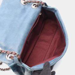 Pre Owned Chanel  In-The-Mix Medium Blue/Brown Leather Shoulder Bag