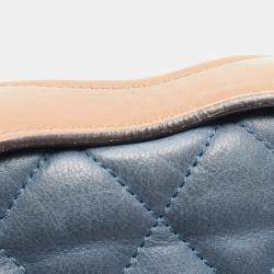 Pre Owned Chanel  In-The-Mix Medium Blue/Brown Leather Shoulder Bag