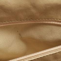 Pre Owned Chanel Beige Quilted Caviar Leather Timeless Clutch