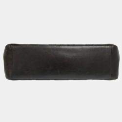 Pre Owned Chanel Diana Black Lambskin Leather Shoulder Bag