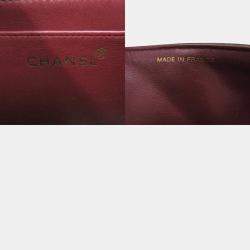 Pre Owned Chanel Diana Black Lambskin Leather Shoulder Bag