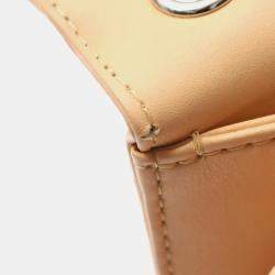 Pre Owned Chanel CC Beige Leather Shoulder Bag
