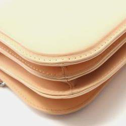 Pre Owned Chanel CC Beige Leather Shoulder Bag