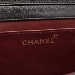 Pre Owned Chanel Full Flap Mini Black Lambskin Shoulder Bag