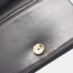 Pre Owned Chanel Full Flap Mini Black Lambskin Shoulder Bag