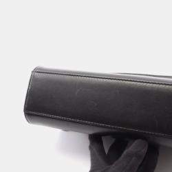 Pre Owned Chanel 2.55 Chocolate Bar Black Lambskin Shoulder Bag
