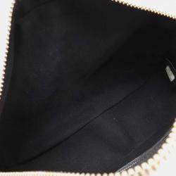 Pre Owned Chanel Entwined Chain Stitch Ivory Lambskin Camera Bag