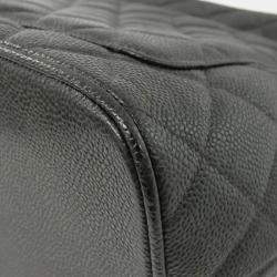 Pre Owned Chanel Medallion Black Grained Leather Handbag