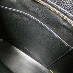 Pre Owned Chanel Medallion Black Grained Leather Handbag