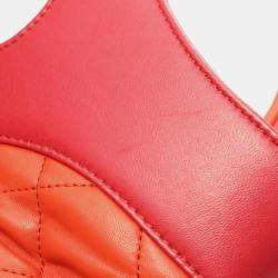 Pre Owned Chanel 31 Red/Orange Leather Shoulder Bag