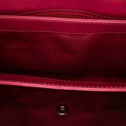 Pre Owned Chanel Red Medium Stitched Calfskin Citizen Flap