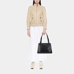 Pre Owned Chanel Black Caviar LAX Embroidered Logo Tote