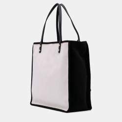 Pre Owned Chanel White Small Canvas Lets Demonstrate Tote