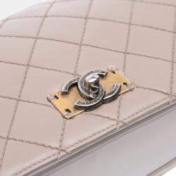 Pre Owned Chanel Brown Quilted Calfskin Day Trip Flap
