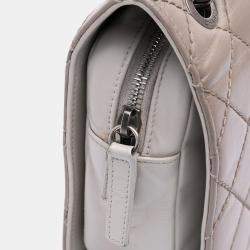 Pre Owned Chanel Brown Quilted Calfskin Day Trip Flap