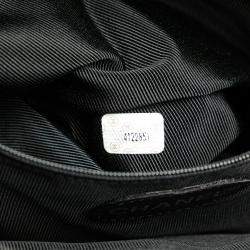 Pre Owned Chanel Black CC Quilted Caviar Front Pocket Shoulder Bag