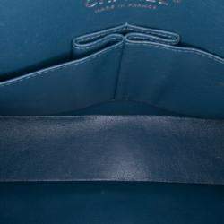 Pre Owned Chanel Blue Medium Classic Caviar Double Flap