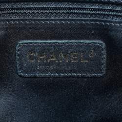 Pre Owned Chanel Black Quilted Caviar Leather Grand Shopper Tote