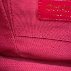 Pre Owned Chanel Dumas Backpack Magenta Leather