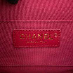 Pre Owned Chanel Dumas Backpack Magenta Leather