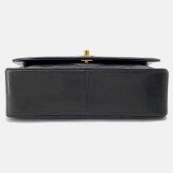 Pre Owned Chanel Diana Chain shoulder Bag Black Lambskin