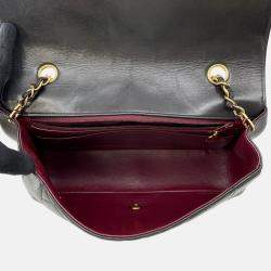 Pre Owned Chanel Diana Chain shoulder Bag Black Lambskin