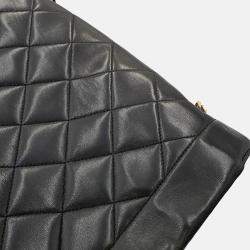 Pre Owned Chanel Diana Chain shoulder Bag Black Lambskin