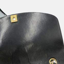 Pre Owned Chanel Diana Chain shoulder Bag Black Lambskin
