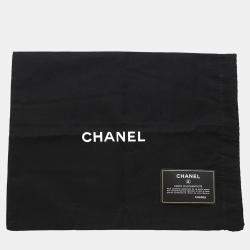 Pre Owned Chanel Deauvilleshoulder Bag Black Calf Leather