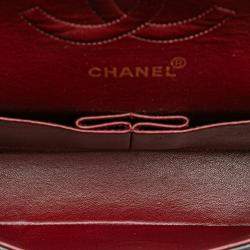 Pre Owned Chanel Black Medium Classic Lambskin Double Flap