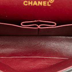 Pre Owned Chanel Black Medium Classic Lambskin Double Flap