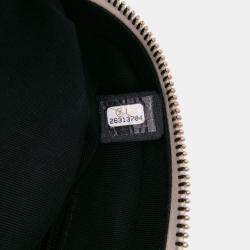 Pre Owned Chanel Pink Calfskin Grosgrain Stitched Button Up Camera Case