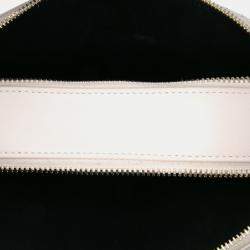 Pre Owned Chanel Pink Calfskin Grosgrain Stitched Button Up Camera Case