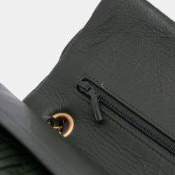 Pre Owned Chanel Black Medium Chevron Calfskin Coco Pleats Double Flap