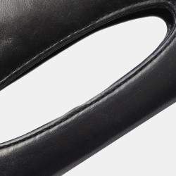 Pre Owned Chanel Black Lambskin Camellia Handbag