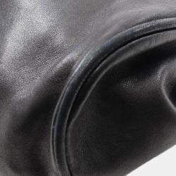 Pre Owned Chanel Black Lambskin Camellia Handbag