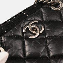 Pre Owned Chanel Tote Bag Black Calfskin Tote Handbag