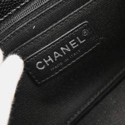 Pre Owned Chanel Shoulder Bag Black Calfskin Shoulder Bag