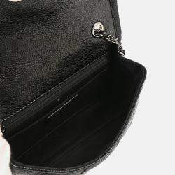 Pre Owned Chanel Shoulder Bag Black Calfskin Shoulder Bag