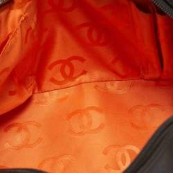Pre Owned Chanel Cacao/Beige Quilted Leather Cambon Ligne Bowler Bag