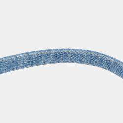 Pre Owned Chanel Blue Mini Rectangular Quilted Denim Mood Flap