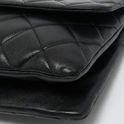 Pre Owned Chanel Black Quilted Leather Trendy CC Flap Bag