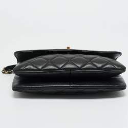 Pre Owned Chanel Black Quilted Leather Trendy CC Flap Bag