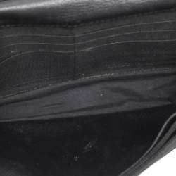 Pre Owned Chanel Black Leather CC Camellia WOC Clutch Bag