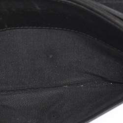Pre Owned Chanel Black Leather CC Camellia WOC Clutch Bag
