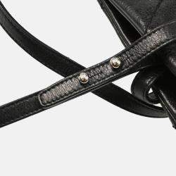 Pre Owned Chanel CC Black Calfskin Tote Handbag