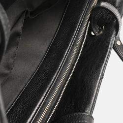 Pre Owned Chanel CC Black Calfskin Tote Handbag